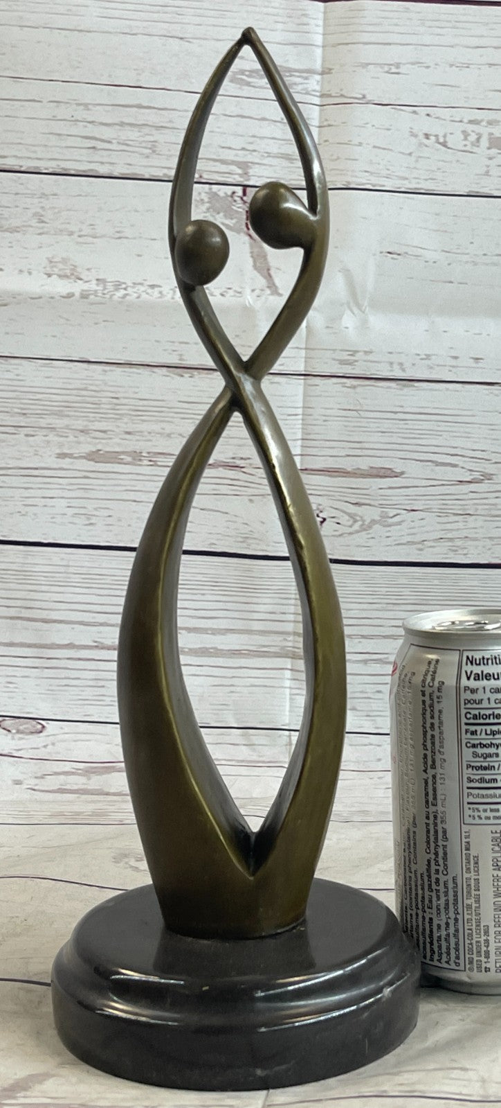 Modern art Creation of Two Beings Becoming one Hot Cast Handcrafted Statue