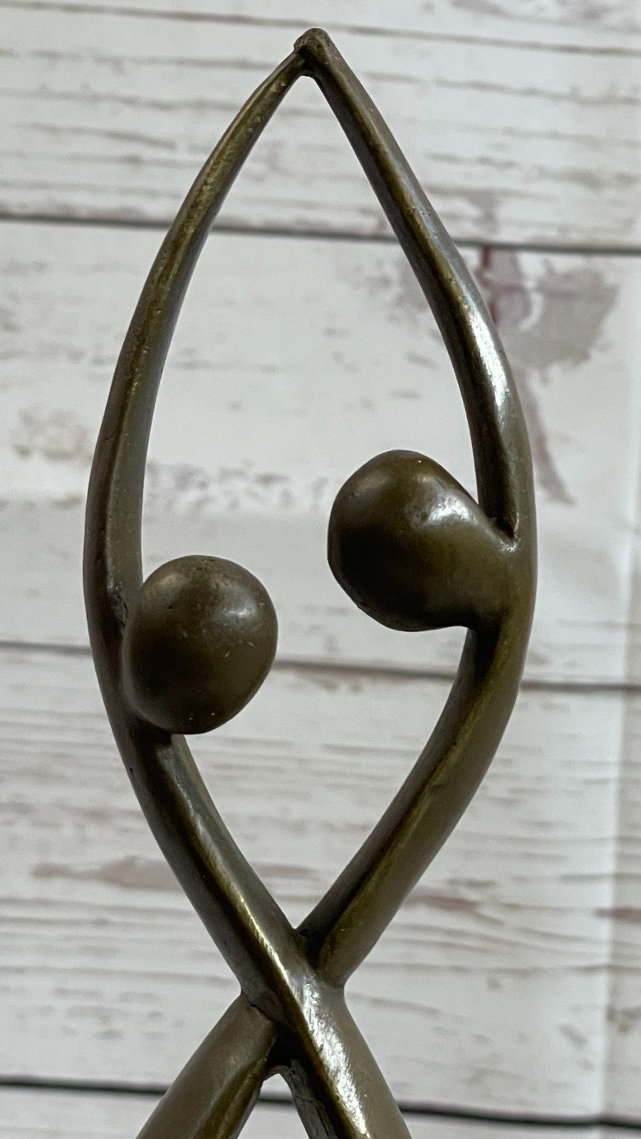 Modern art Creation of Two Beings Becoming one Hot Cast Handcrafted Statue