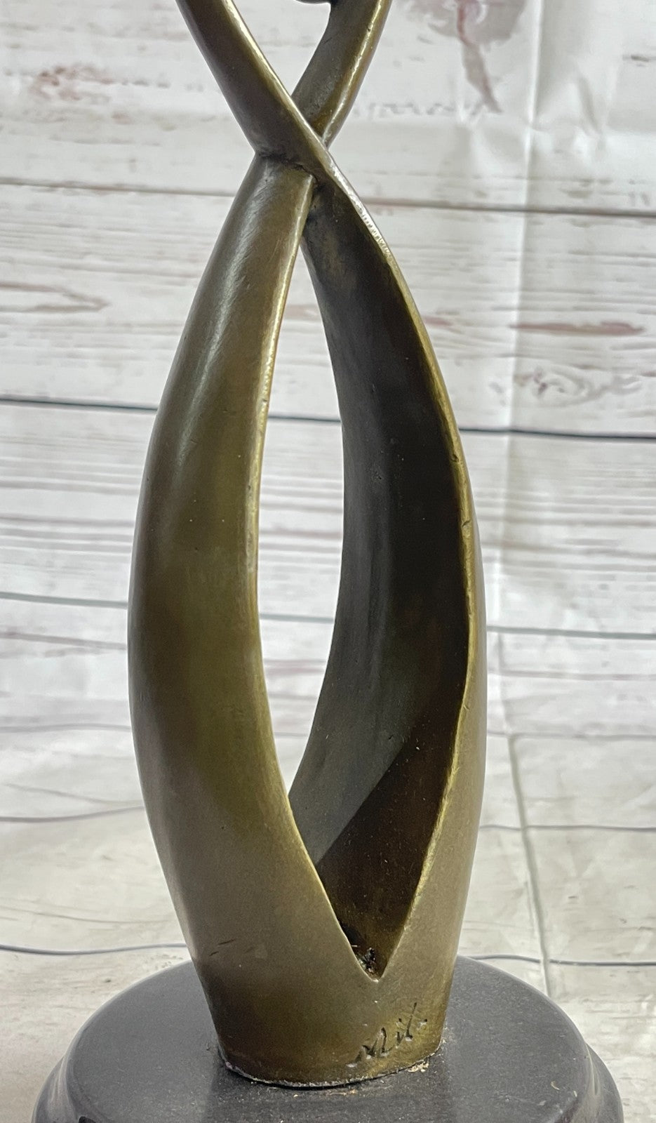 Modern art Creation of Two Beings Becoming one Hot Cast Handcrafted Statue