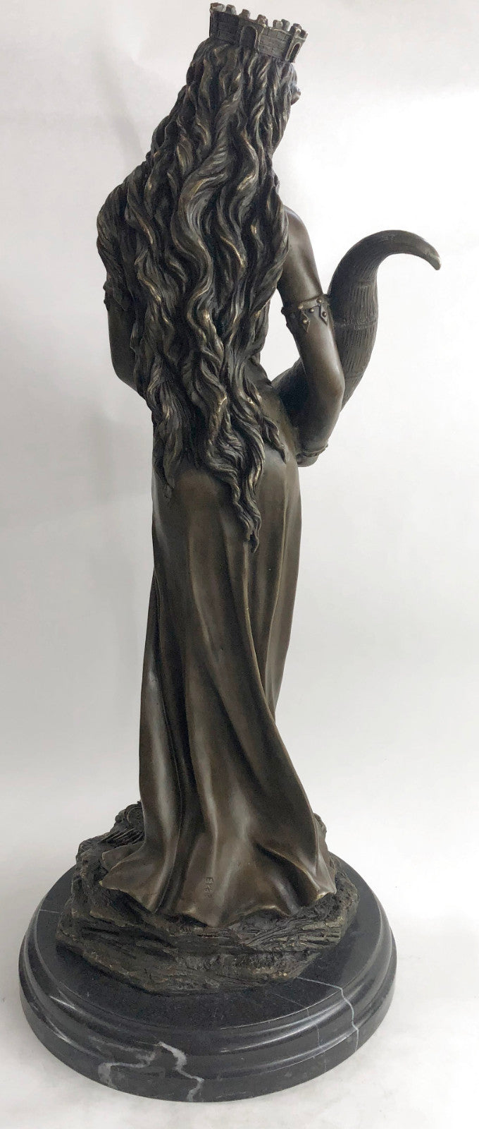 Tyche Luck Fortuna Greek Goddess Statue Sculpture Figurine Solid Bronze 30 inches