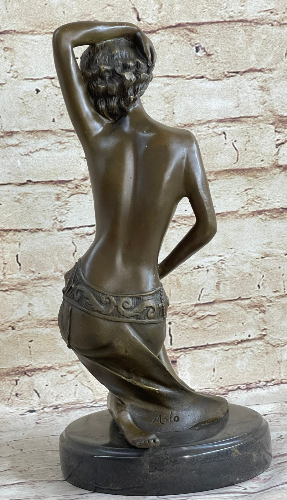 Young Nude Sexy Lady Handcrafted Art Bronze Sculpture Statue Figurine Figure LRG