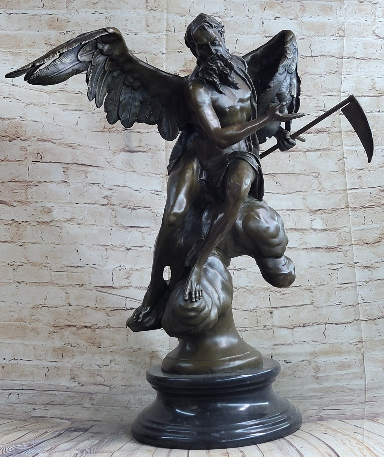 Custom Artwork GRIM REAPER Large Massive Figurine Sculpture -Genuine Bronze Art