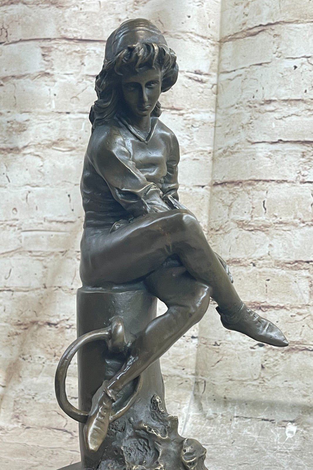 Bronze Boy Reading Book Book End Hot Cast Sculpture Figurine Figure Statue