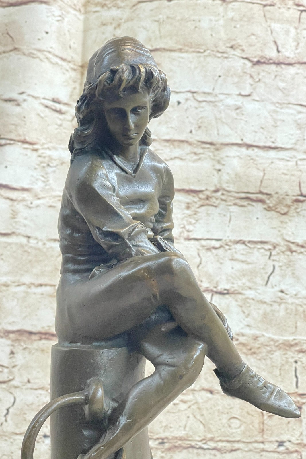 Bronze Boy Reading Book Book End Hot Cast Sculpture Figurine Figure Statue
