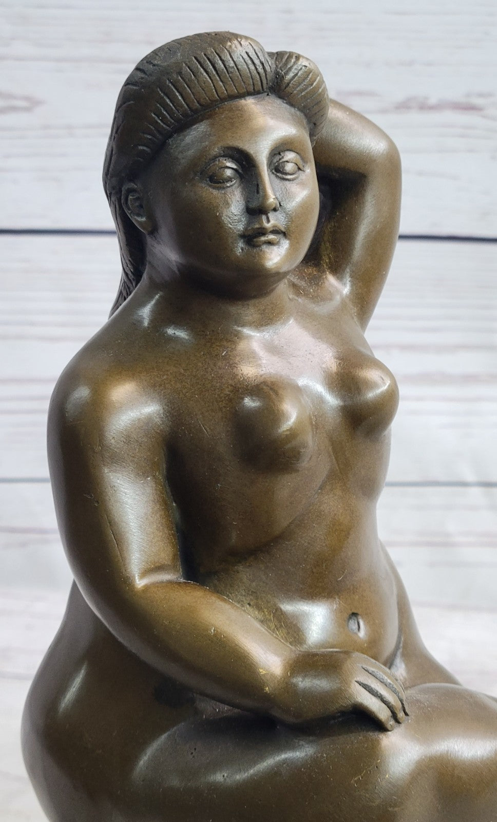 Hot Abstract Sexy Girl Tribute to Botero Style Bronze Sculpture Home Nude Décor