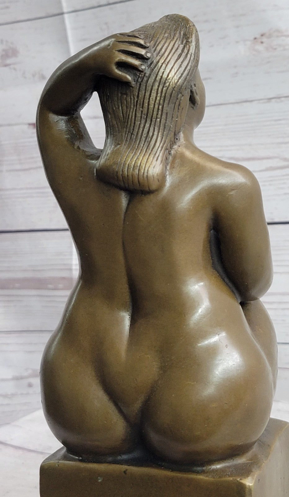 Hot Abstract Sexy Girl Tribute to Botero Style Bronze Sculpture Home Nude Décor