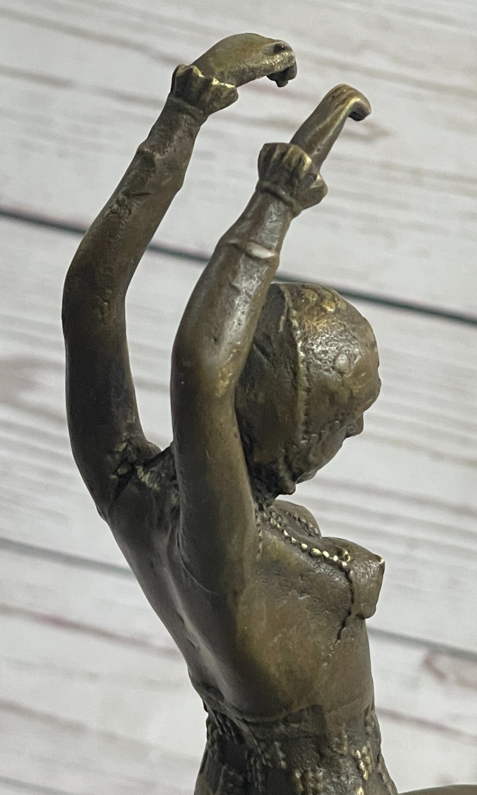 Handcrafted bronze sculpture SALE Chiparus Signed Dancer Tall 10" Deco Art