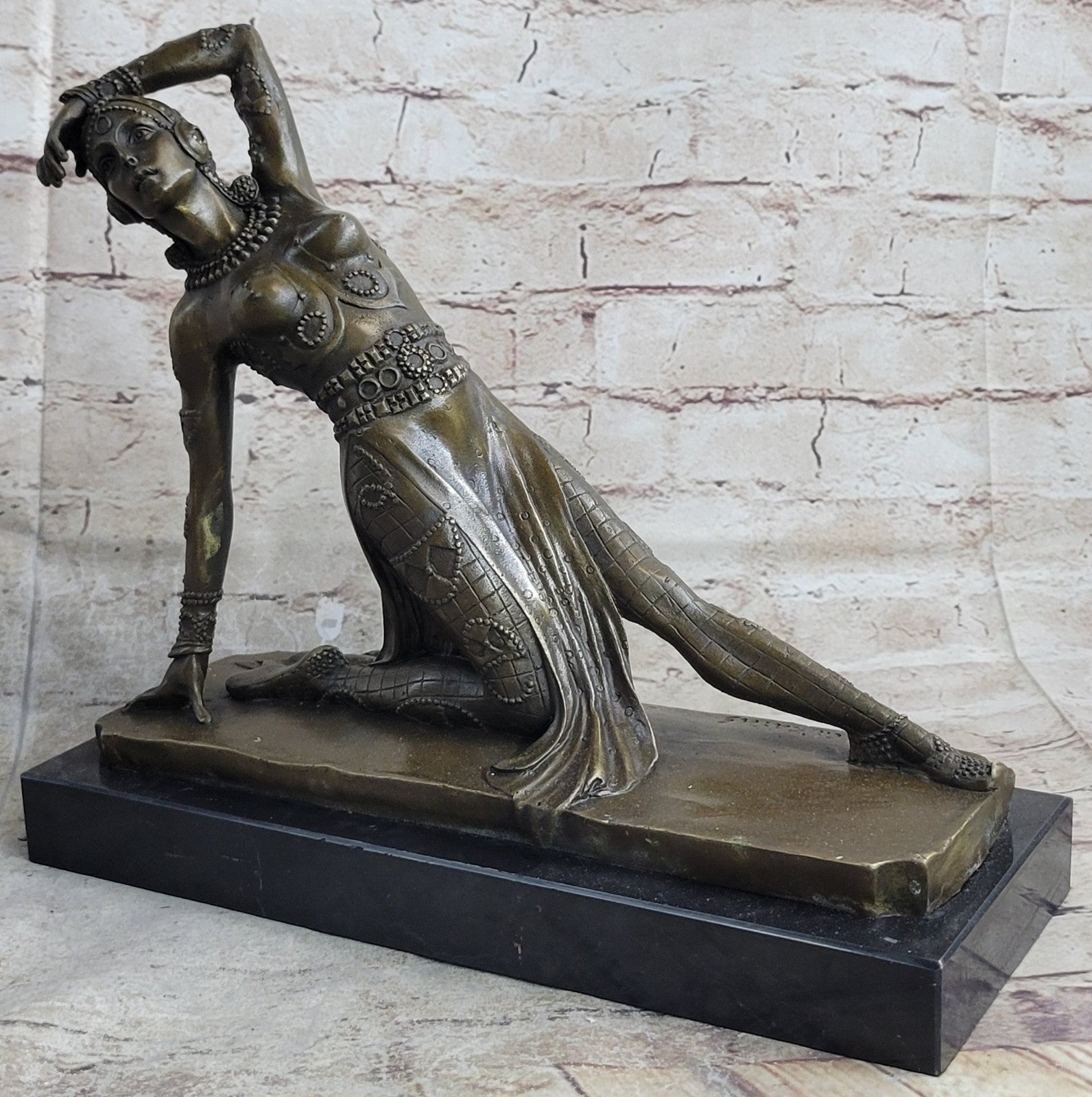Handcrafted bronze sculpture Nude Culture French And Ballet Russian Chiparus