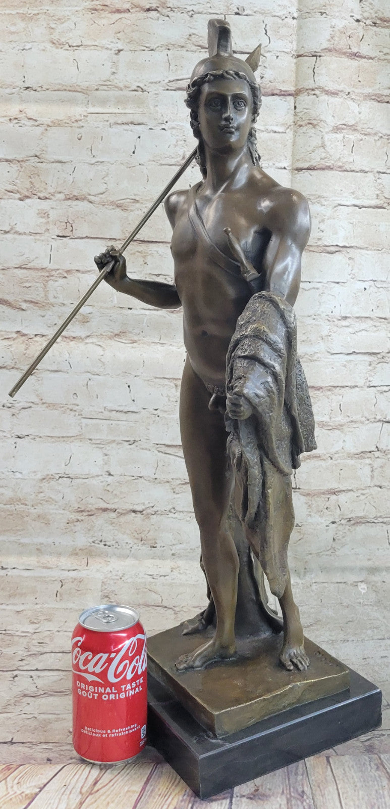 JASON THE GOLDEN FLEECE BRONZE NUDE SCULPTURE FIGURINE VERY LARGE ROMAN