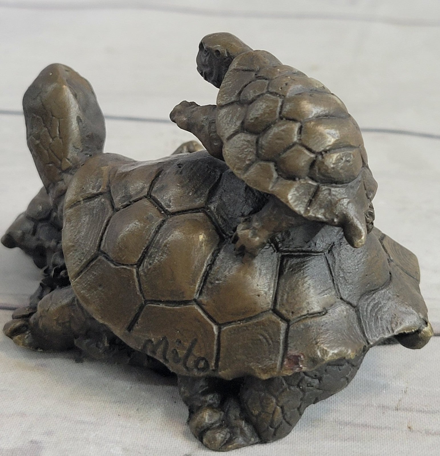 Handcrafted bronze sculpture SALE Collectible Tortoise Turtle Snapping Vienna