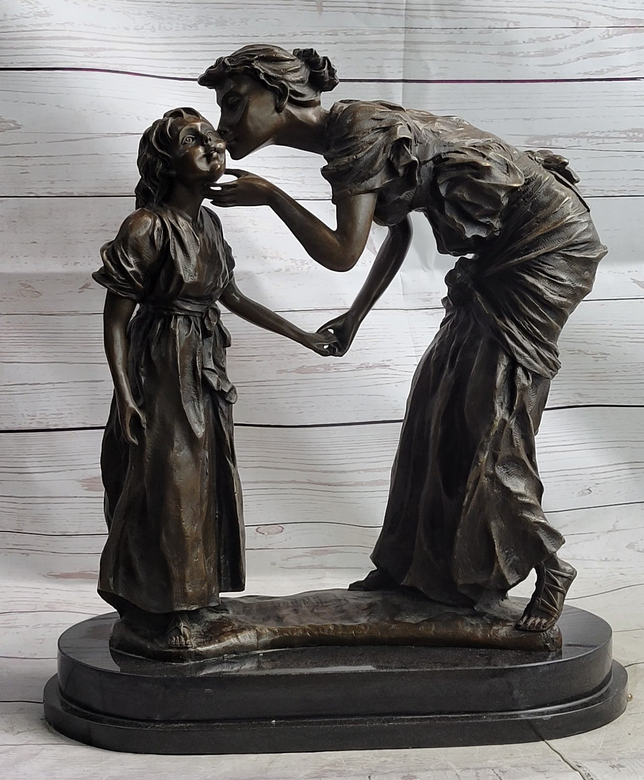 MENE "Mother and Child" ART BRONZE SCULPTURE SIGNED, Collector Decor Sale