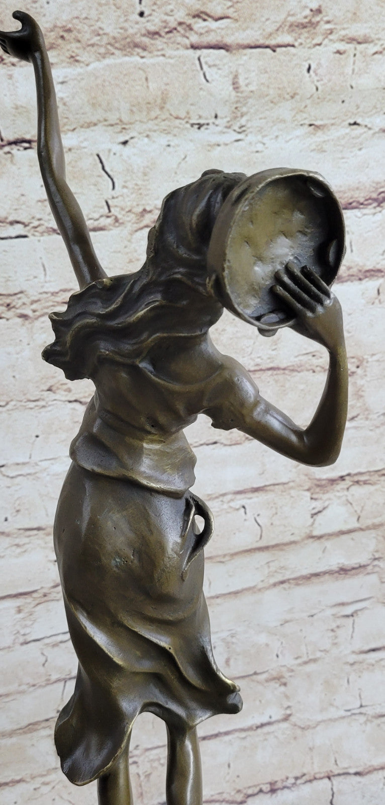 Large 19th Century French Bronze of Dancing Figures with Tambourine SALE