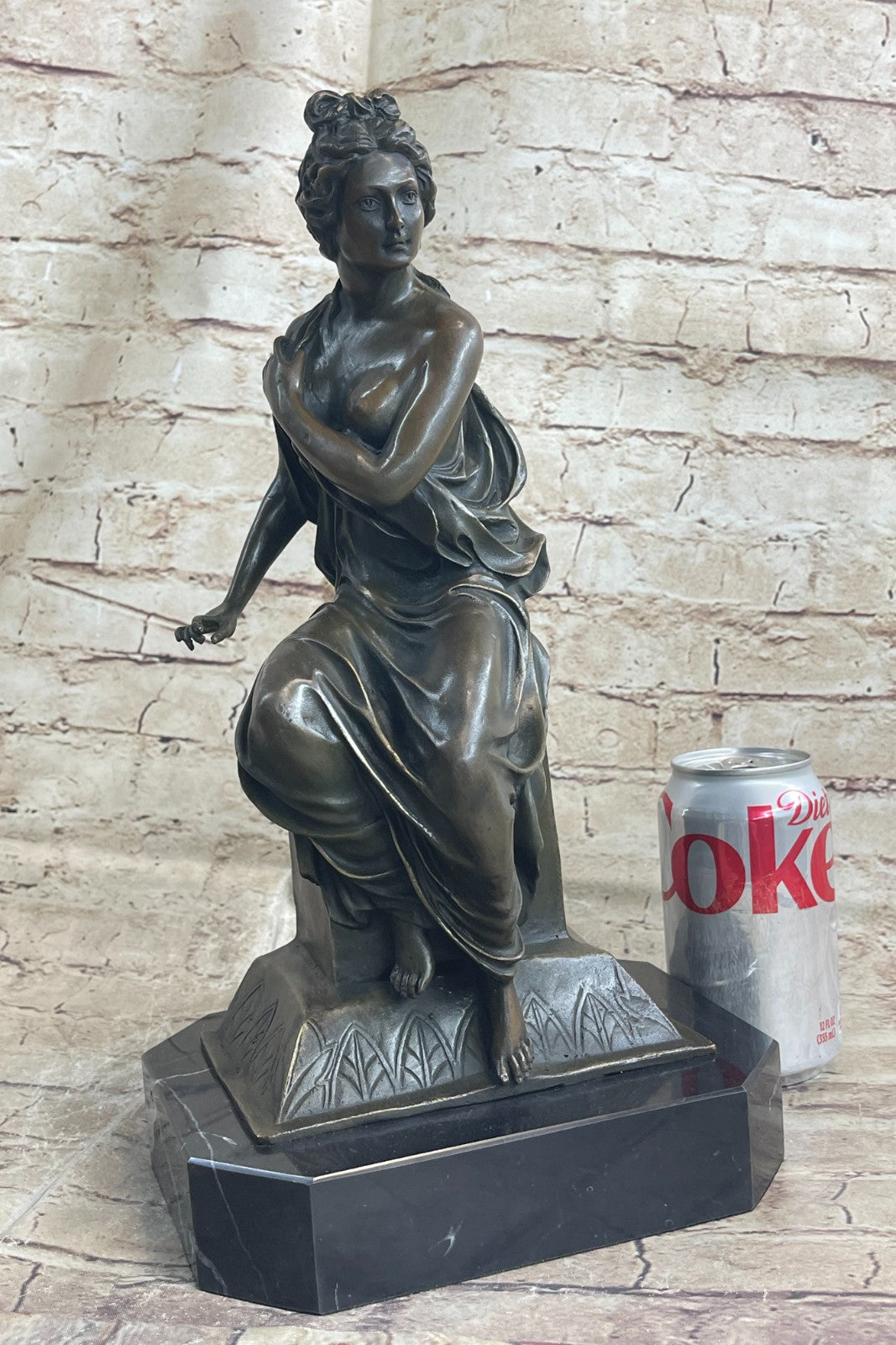 Handcrafted Genuine Bronze Gorgeous Woman Sculpture by Lost Wax Method Gift