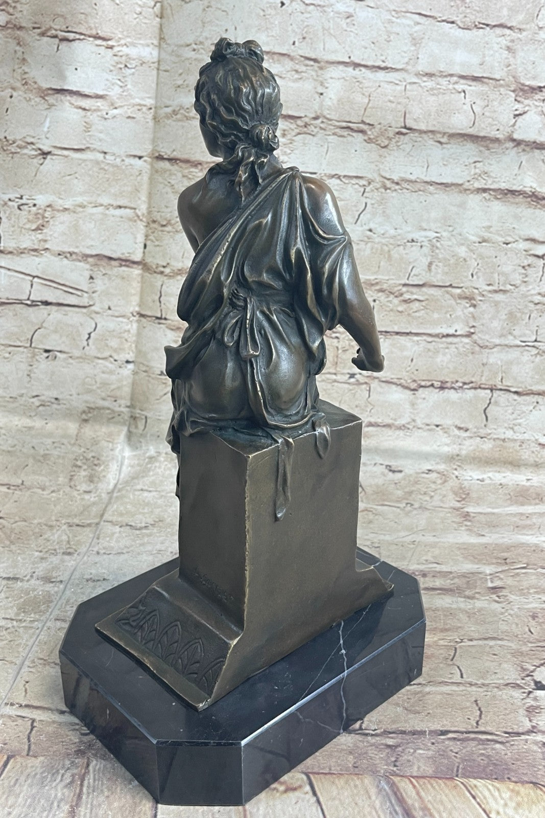 Handcrafted Genuine Bronze Gorgeous Woman Sculpture by Lost Wax Method Gift