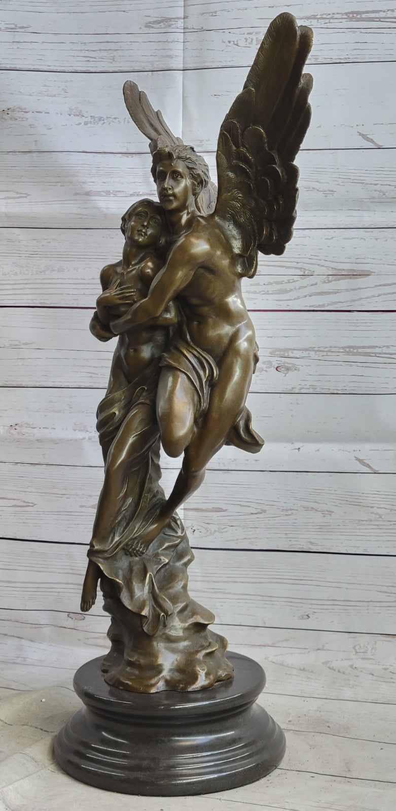 Bronze Sculpture Erotic Art Deco Cupid and Psyche by ~Moreau~ Hand Made Figure