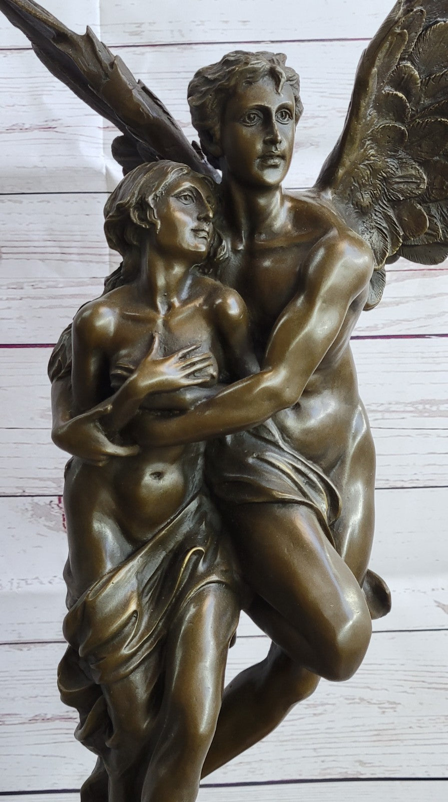 Bronze Sculpture Erotic Art Deco Cupid and Psyche by ~Moreau~ Hand Made Figure