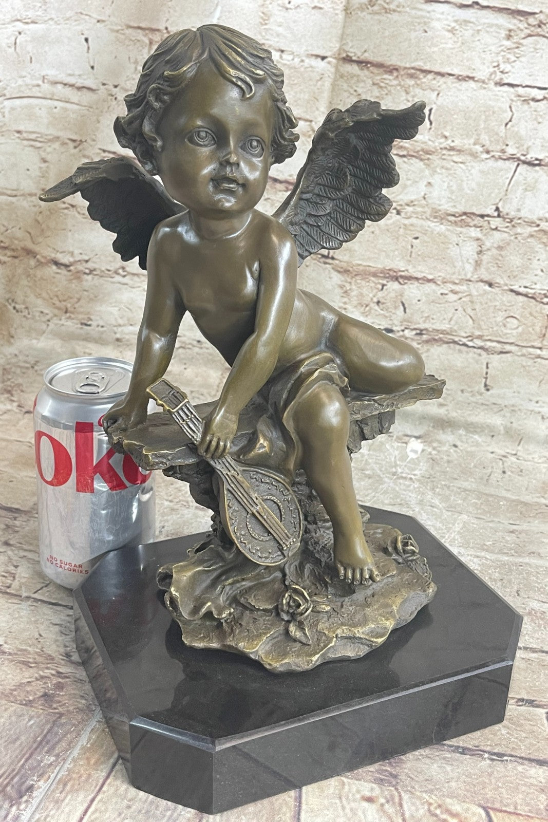 Bronze sculpture, "Cupid". Inspired by models by Auguste Louis Mathurin Moreau.