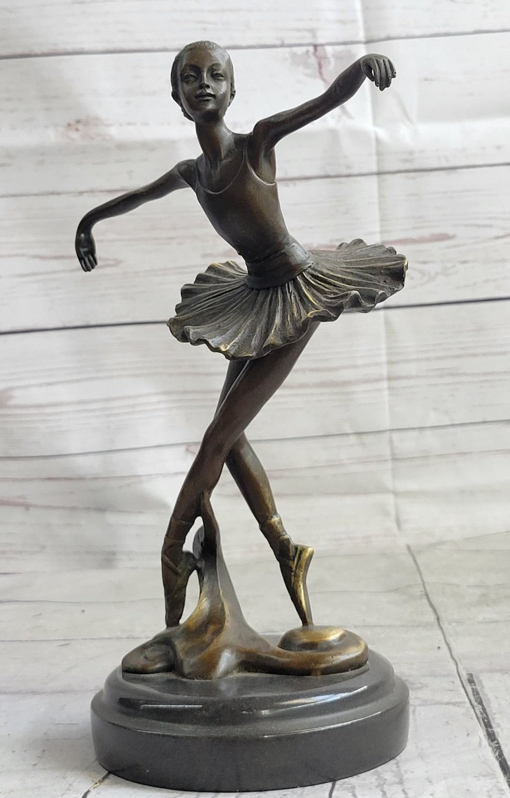 Handcrafted bronze sculpture SALE Marble Deco Nouveau Art Ballerina Prima