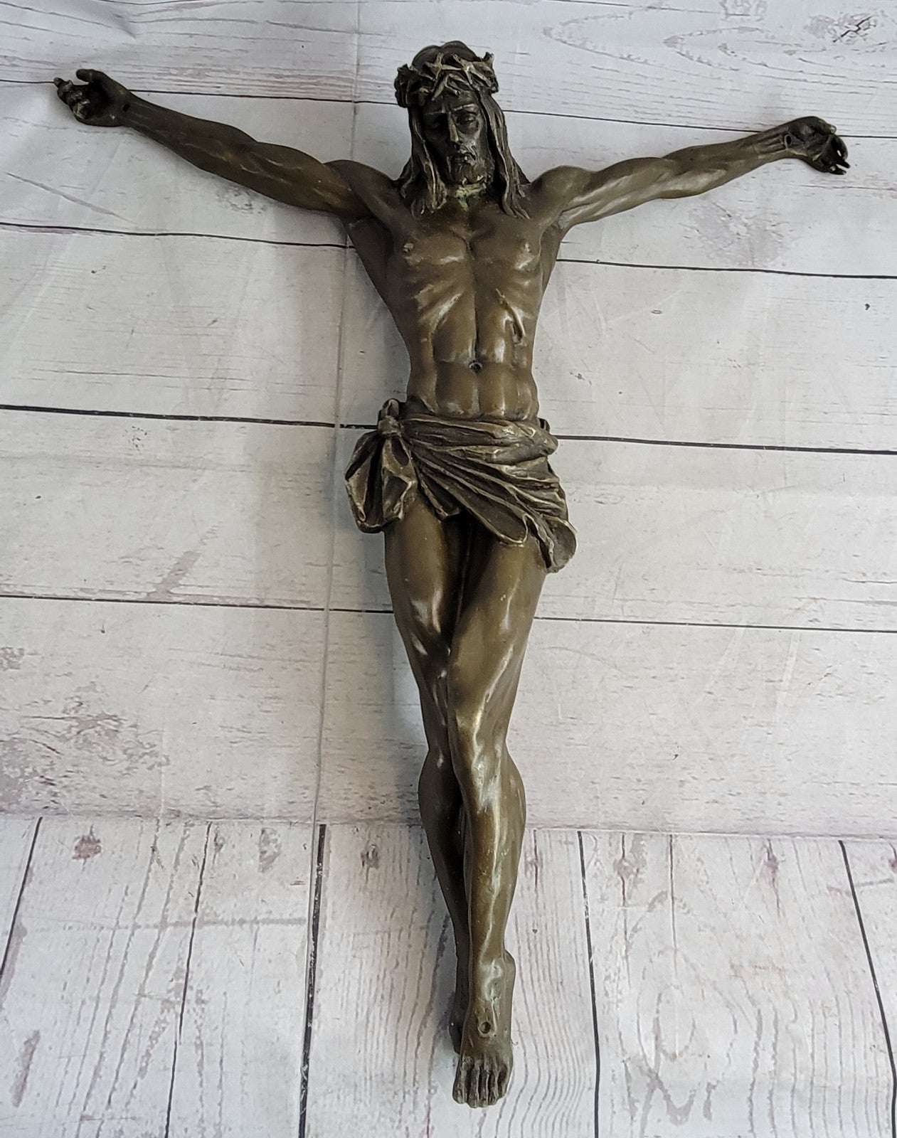 Crucifixion Cross of Jesus Christ Wall Sculpture Hot Cast Church Home Decor Sale