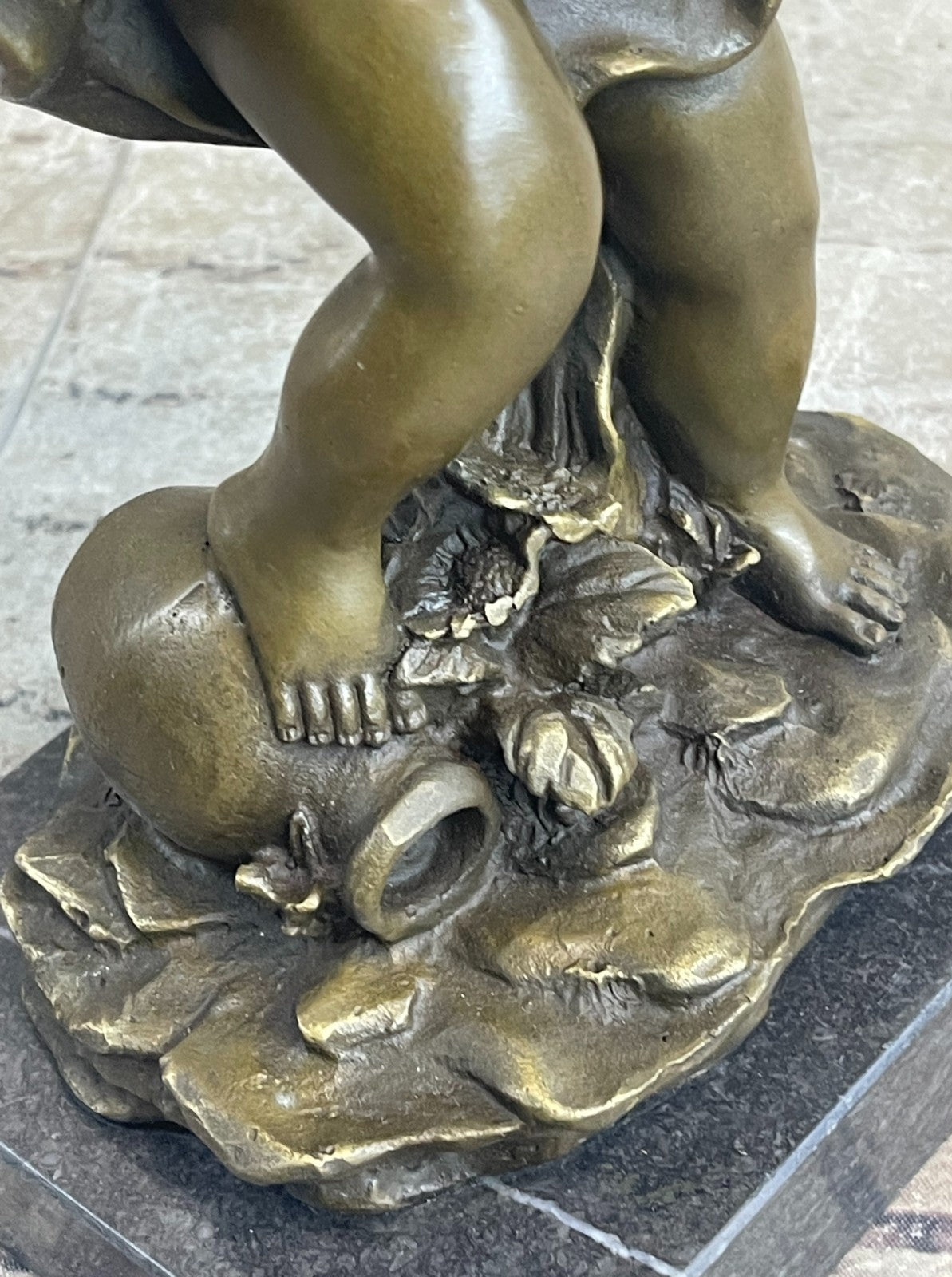 Hand Made Nude Angel with Violin Genuine Solid bronze by Augustine Moreau