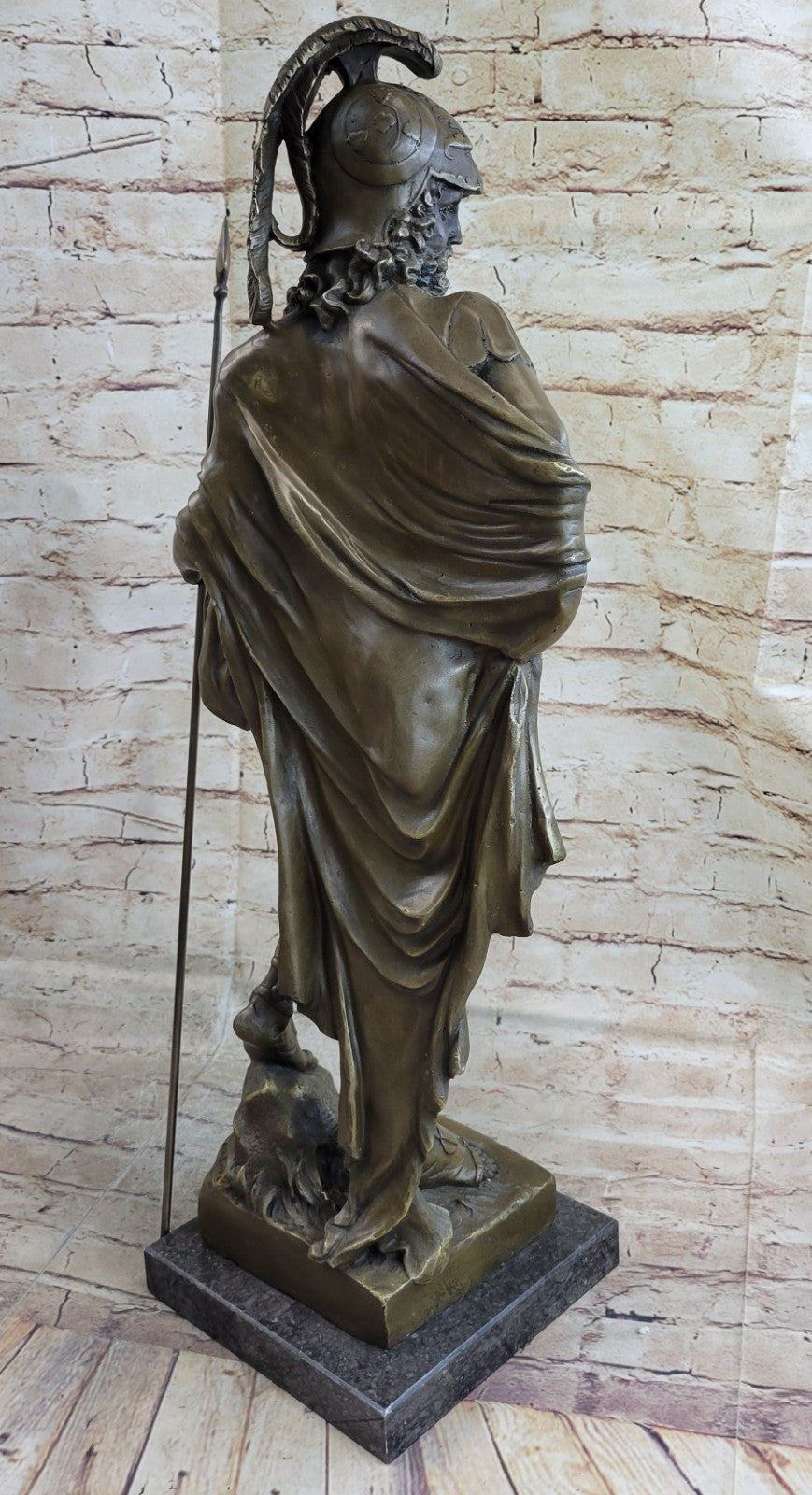 RARE ANCIENT GRECO-ROMAN GLADIATOR WARRIOR BRONZE LEGIONARY WEARING HELMET