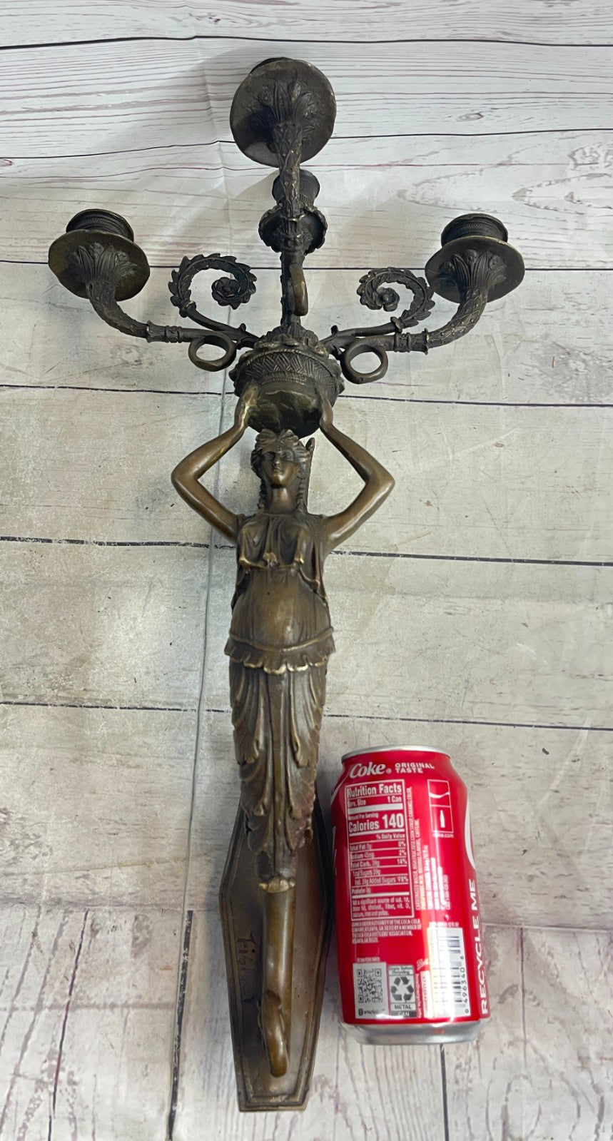 Art Deco Wall mount Sconce Angel Bronze Sculpture Classic Artwork Figurine Gift