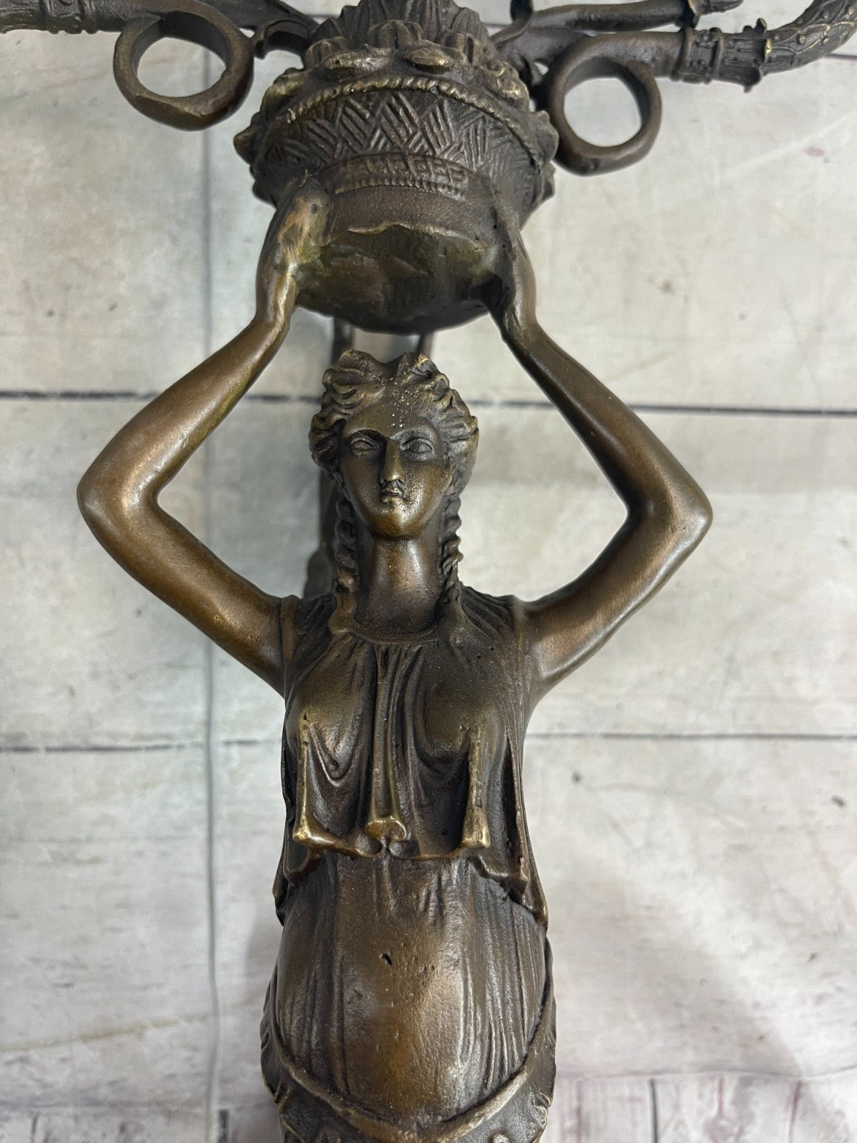 Art Deco Wall mount Sconce Angel Bronze Sculpture Classic Artwork Figurine Gift
