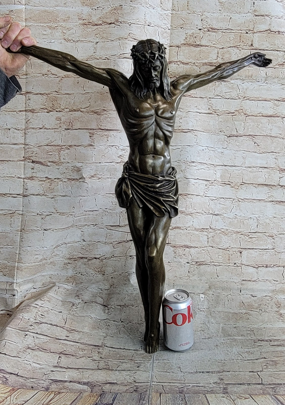 Jesus Christ Crucified  Heavenly 100% Bronze Statue Sculpture Figurine Lost Wax