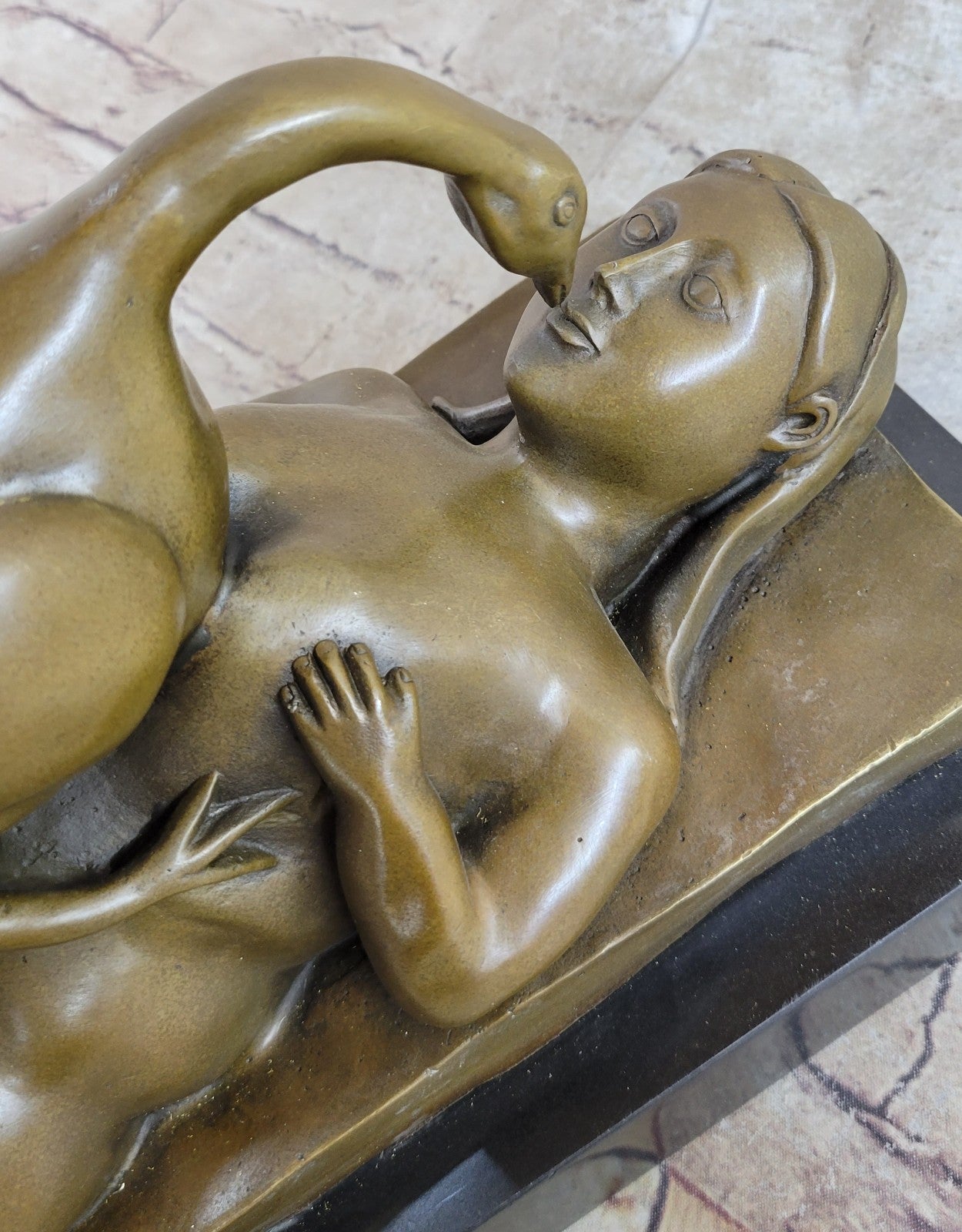 Abstract Bird Girl Donna Fernando Botero Bronze Sculpture Statue Figurine Artwork
