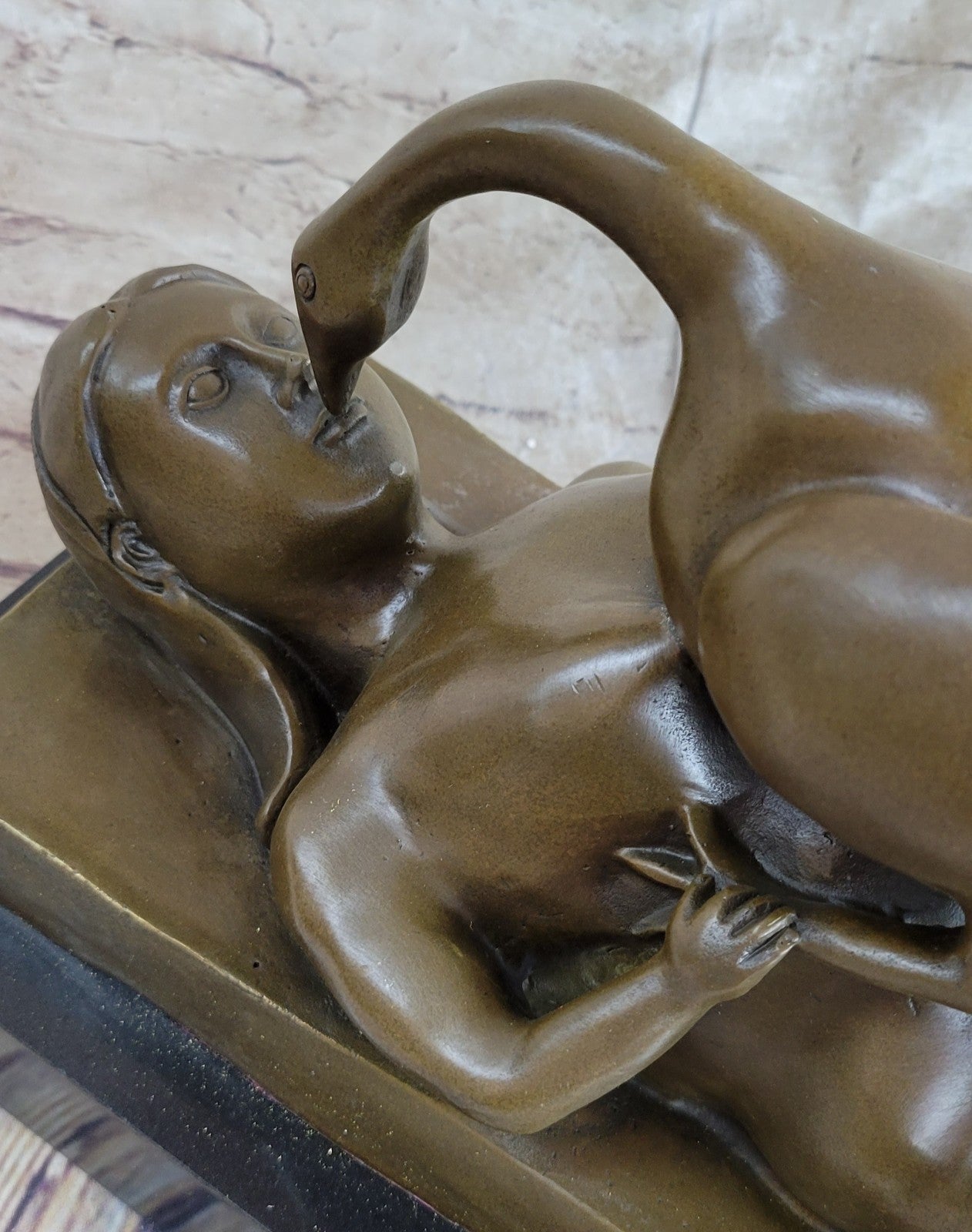 Abstract Bird Girl Donna Fernando Botero Bronze Sculpture Statue Figurine Artwork