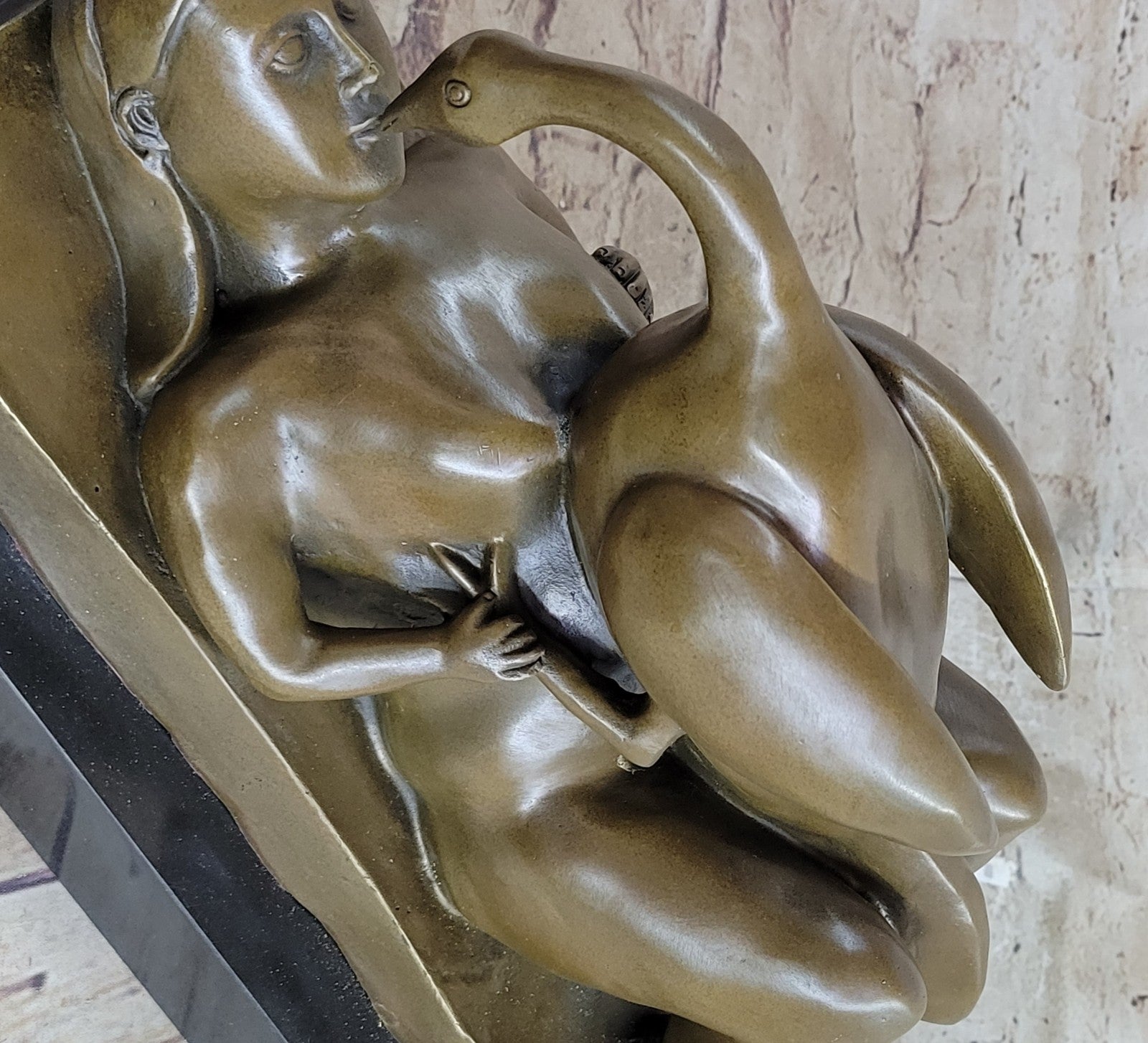 Abstract Bird Girl Donna Fernando Botero Bronze Sculpture Statue Figurine Artwork