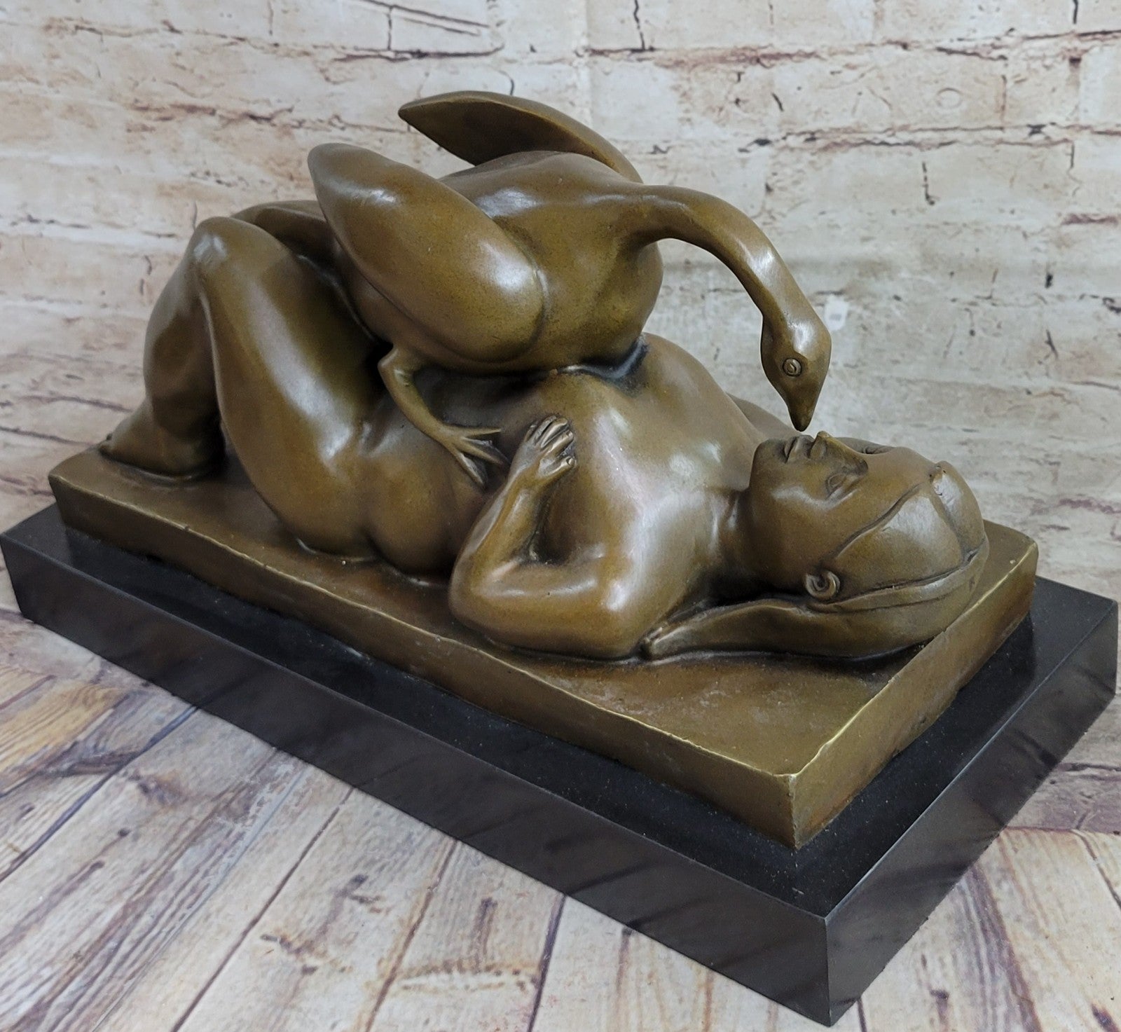 Abstract Bird Girl Donna Fernando Botero Bronze Sculpture Statue Figurine Artwork