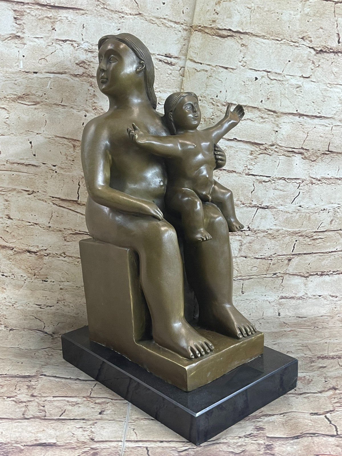 Handcrafted bronze sculpture SALE Botero` s Abstract Contemporary