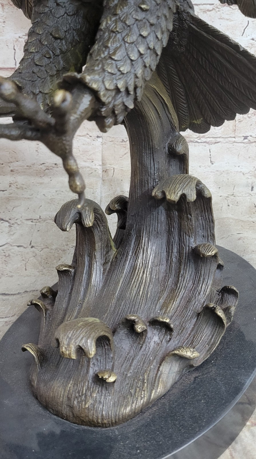 HAWK AMERICAN EAGLE Handcrafted Original Art Bronze Sculpture Statue Figurine NR