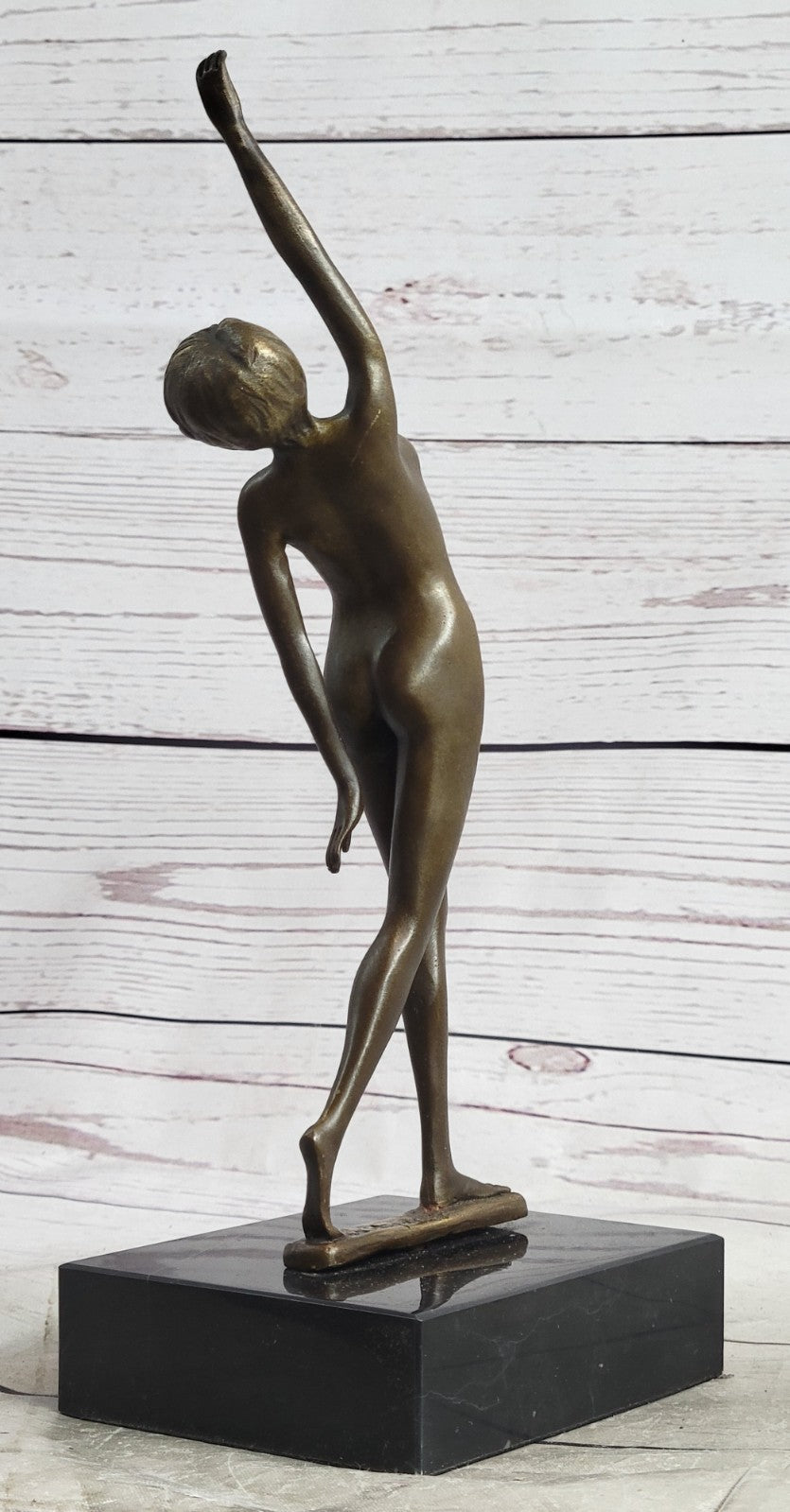 Handcrafted bronze sculpture SALE Marble Marble Posing Dancer Fall Free Nude Art