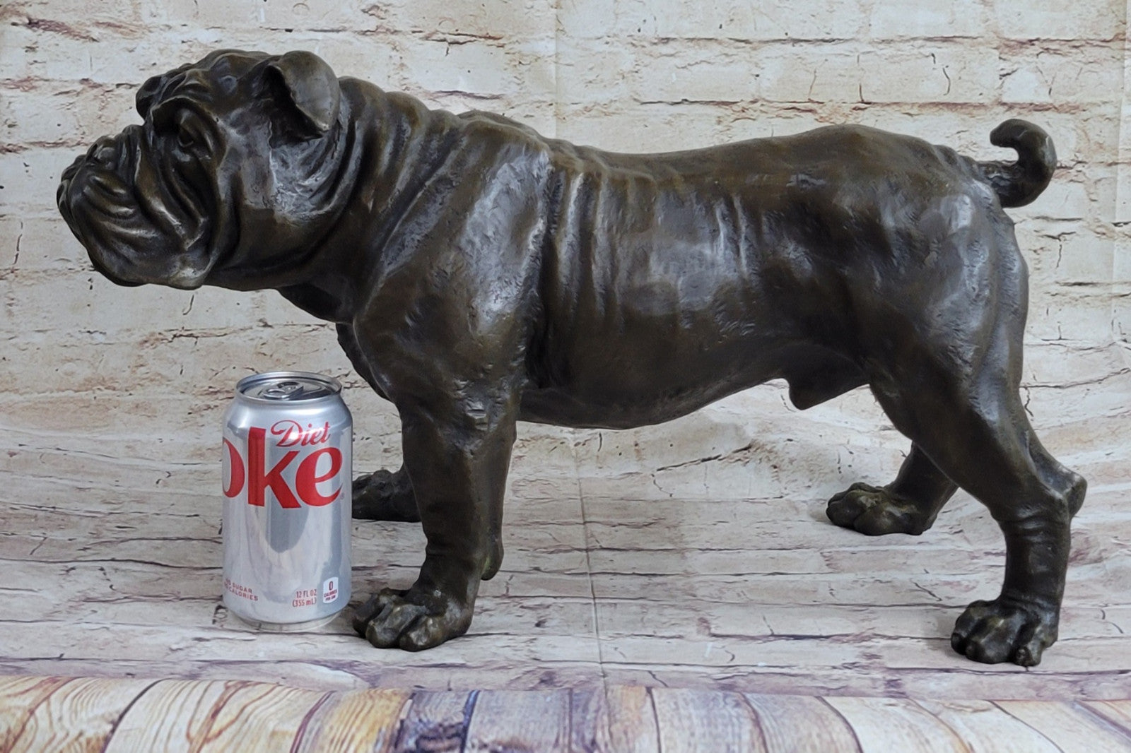 Handcrafted bronze sculpture SALE Bulldog English Large Extra Original Signed