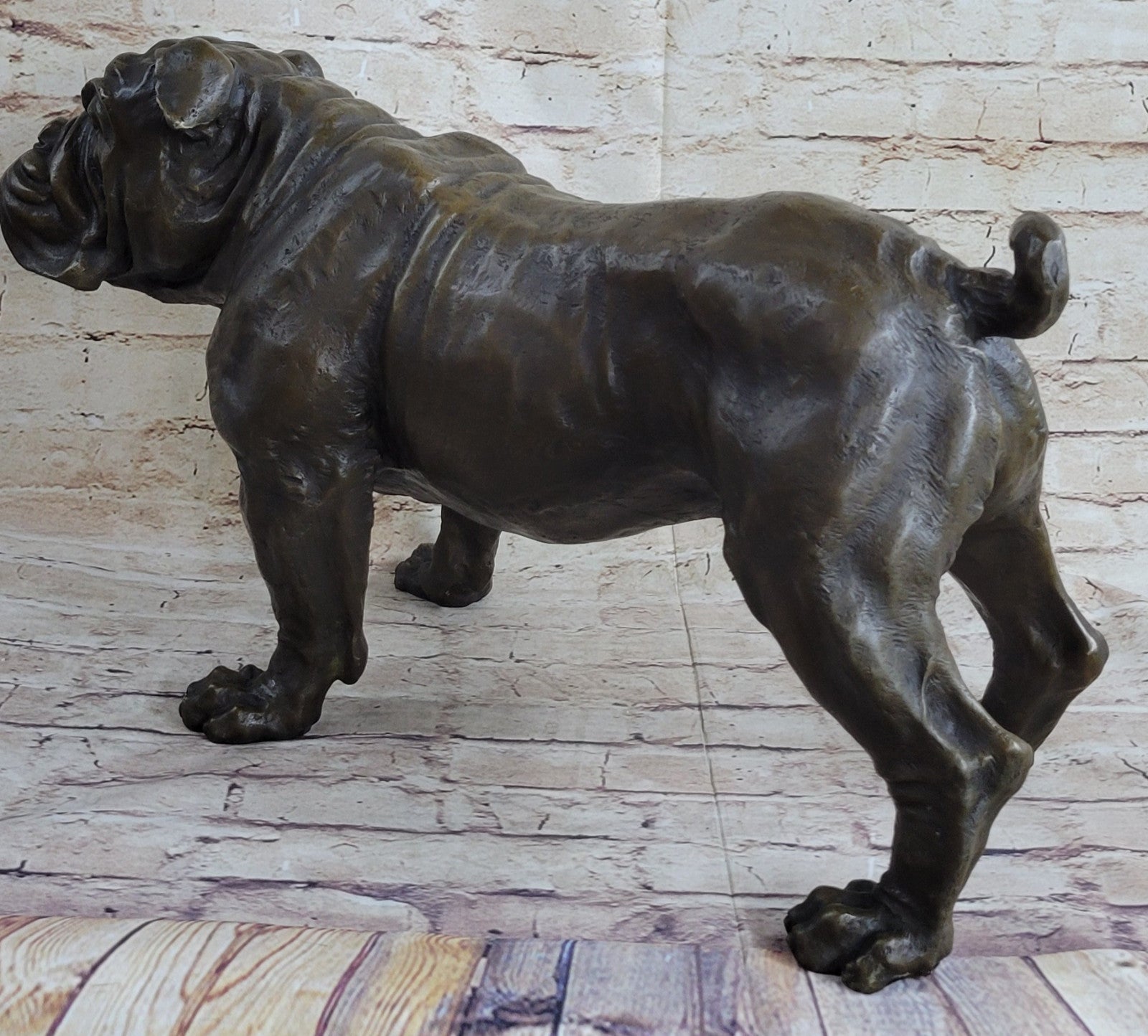 Handcrafted bronze sculpture SALE Bulldog English Large Extra Original Signed