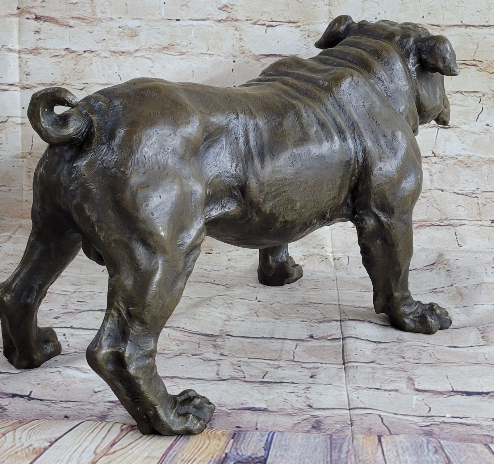 Handcrafted bronze sculpture SALE Bulldog English Large Extra Original Signed