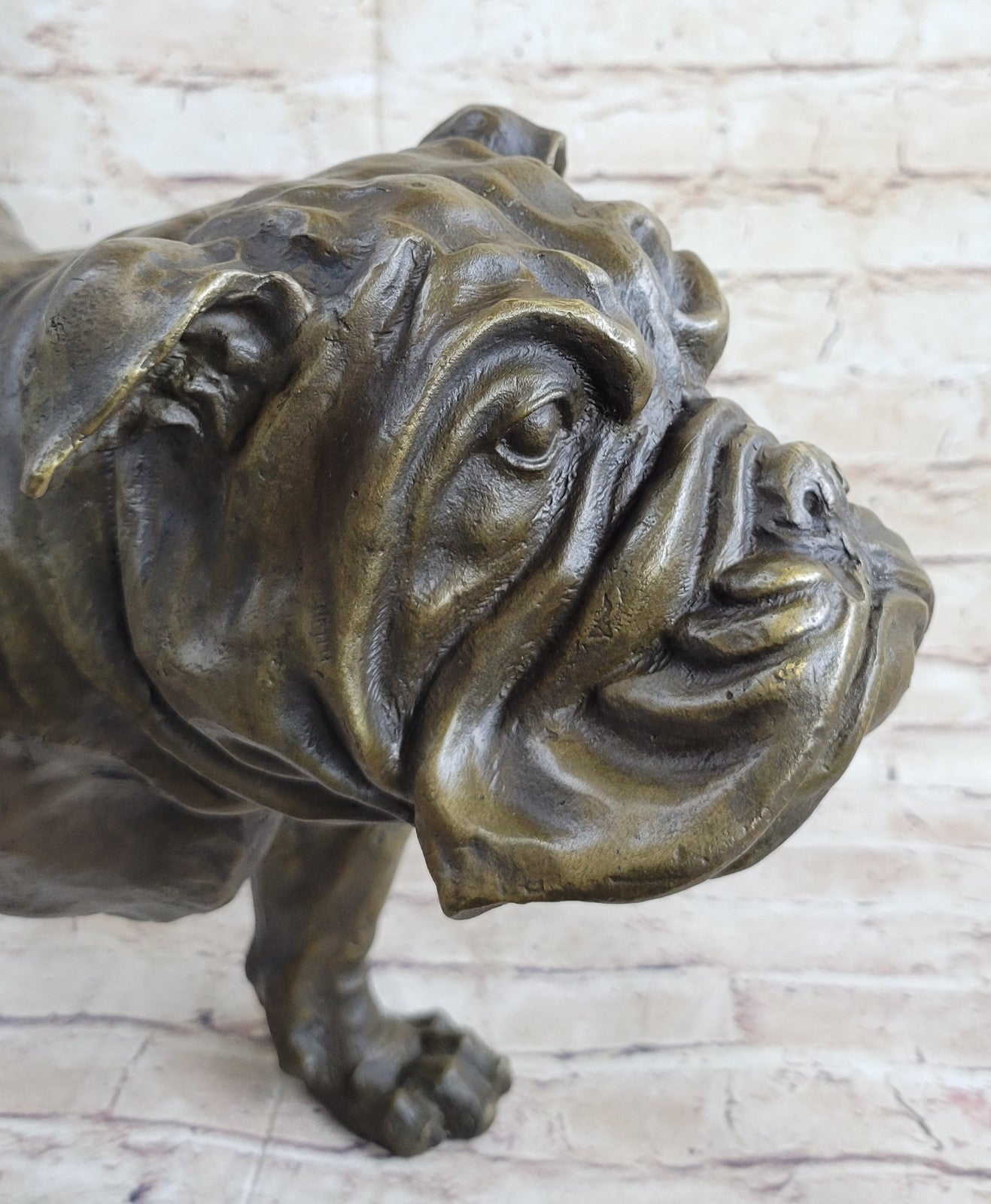 Handcrafted bronze sculpture SALE Bulldog English Large Extra Original Signed