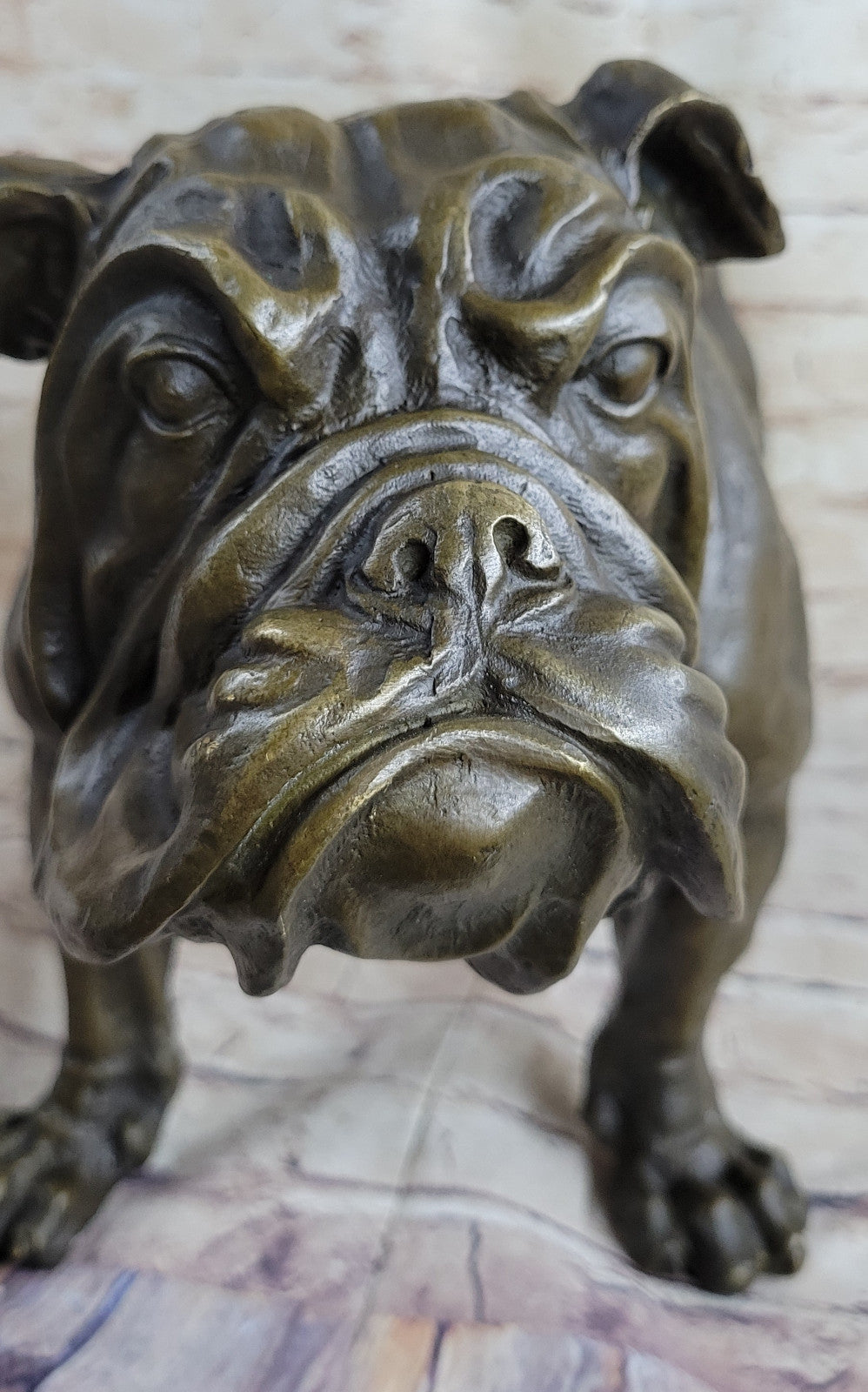 Handcrafted bronze sculpture SALE Bulldog English Large Extra Original Signed