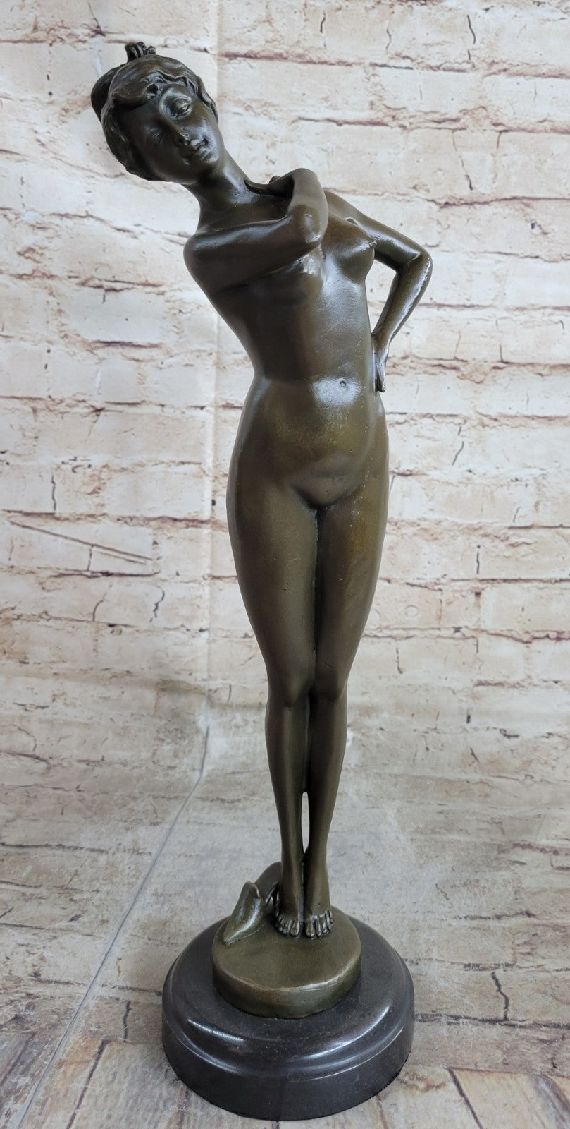 Handcrafted bronze sculpture SALE Art Patoue Jean Artist French By Woman Nude