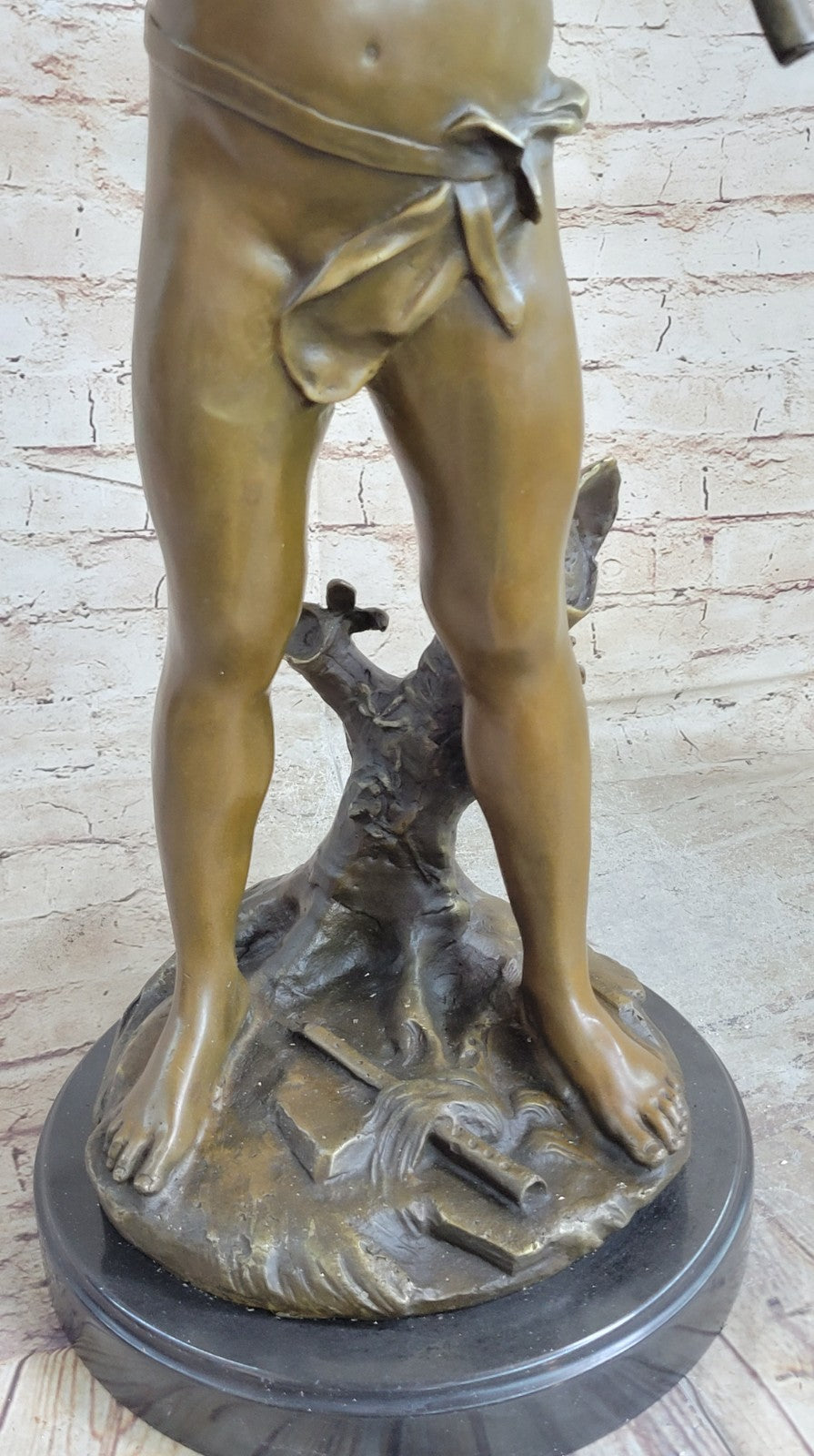 Hand Made Genuine Heavy Solid Bronze Boy playing Flute Bronze Sculpture Sale