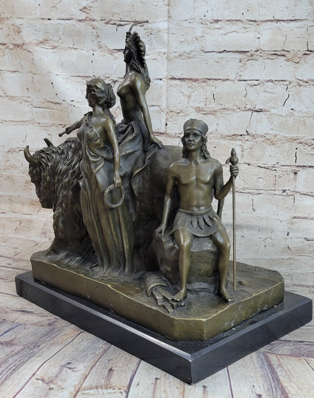 Handcrafted bronze sculpture SALE Surro Woman Nude Four Vitaleh Signed Original