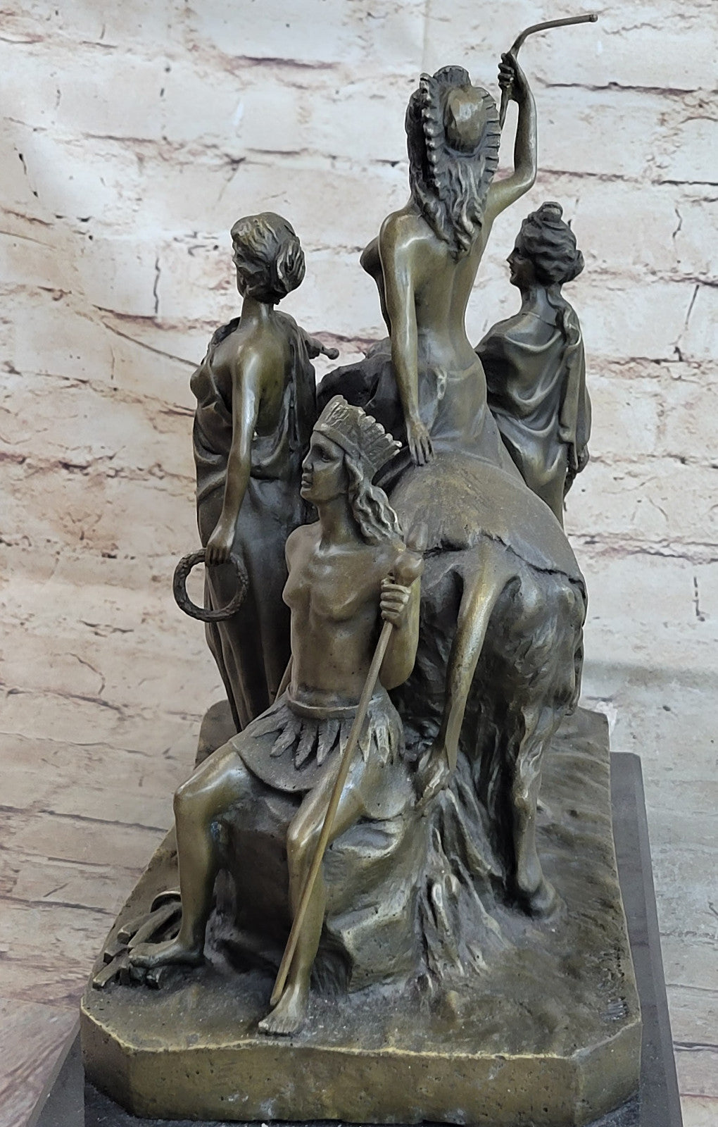 Handcrafted bronze sculpture SALE Surro Woman Nude Four Vitaleh Signed Original