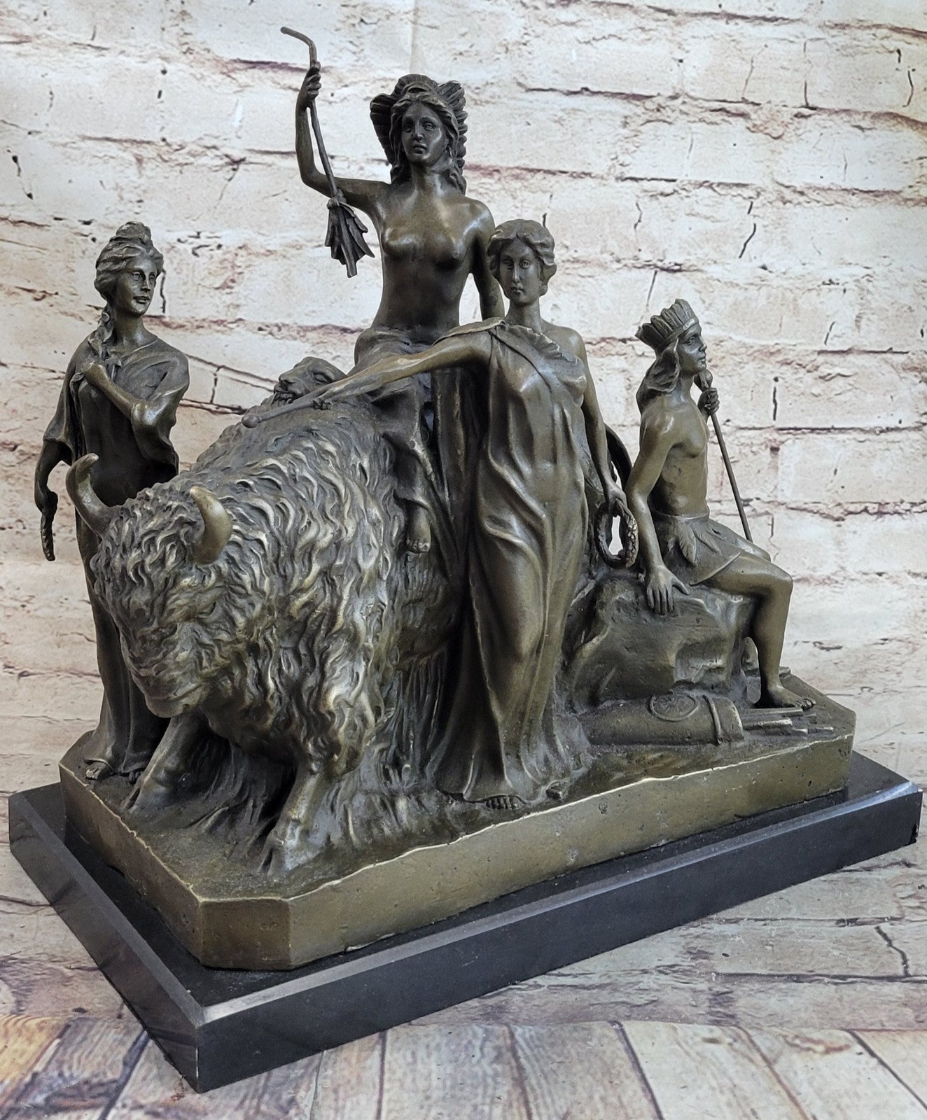 Handcrafted bronze sculpture SALE Surro Woman Nude Four Vitaleh Signed Original