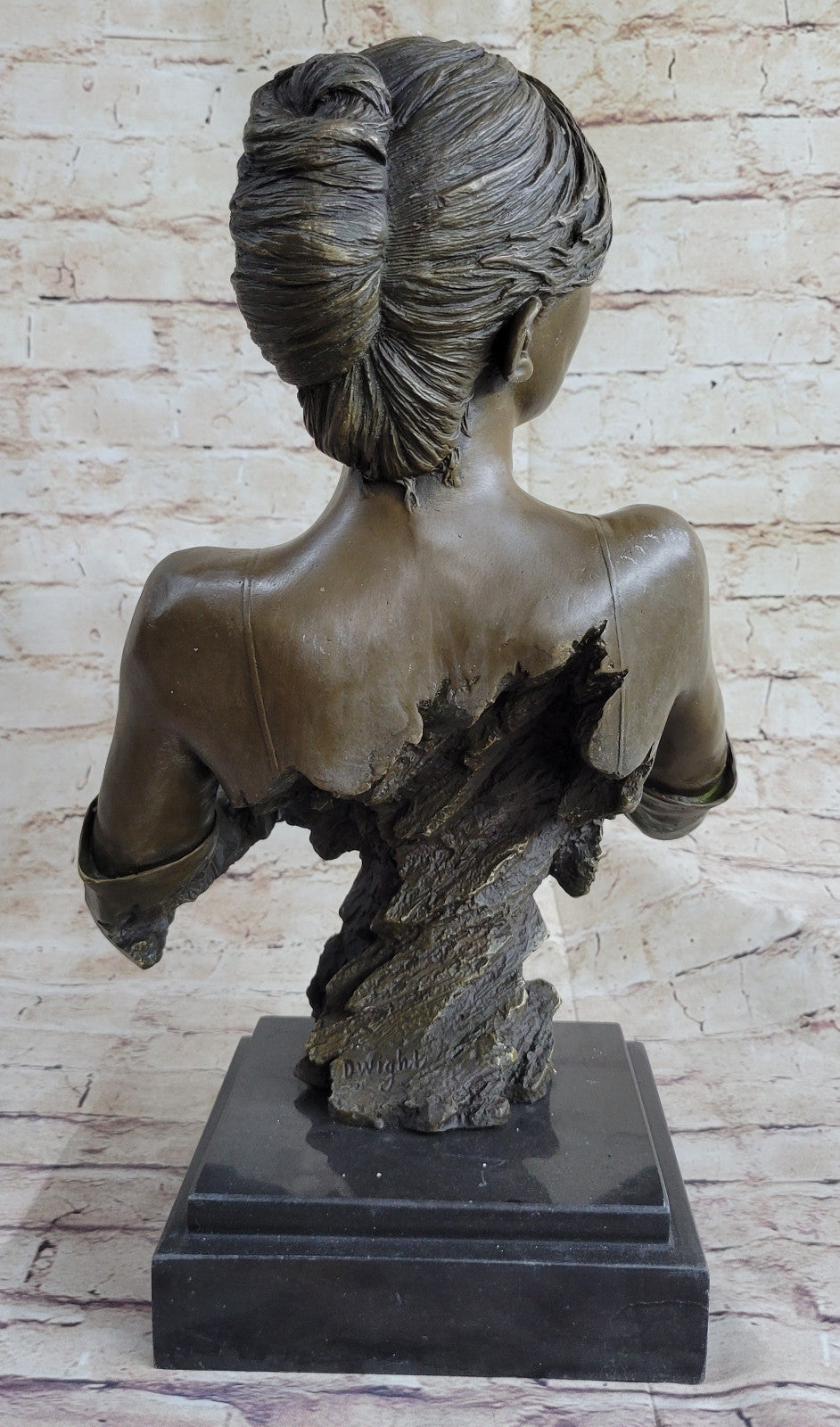 15" Bronze ART STATUE Famous female singer notability beauty bust Sculpture