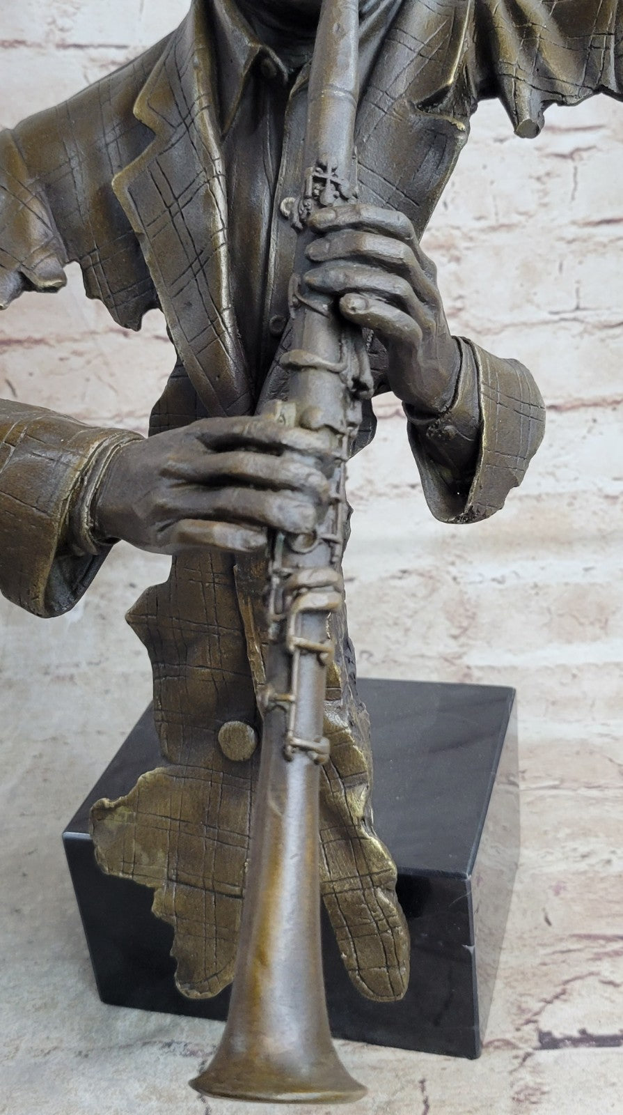 Bronze Sculpture Statue Clarinet Woodwind Player New Orleans Artist Street Music