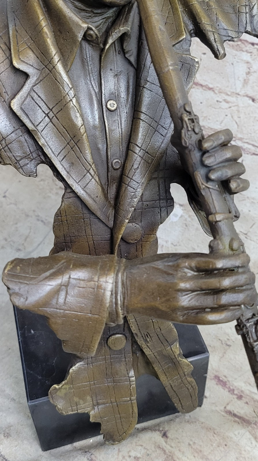 Bronze Sculpture Statue Clarinet Woodwind Player New Orleans Artist Street Music