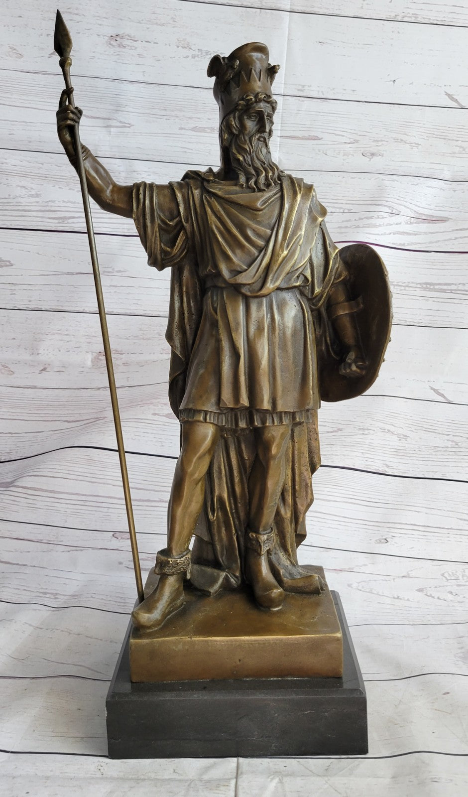 Handcrafted bronze sculpture SALE Warrior" Persia Of King Stunning 21" Tall Decor