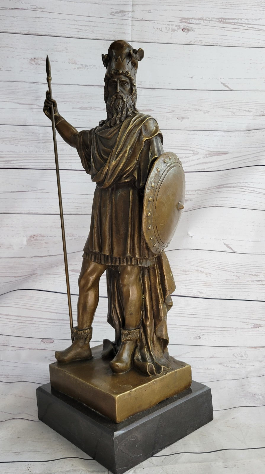 Handcrafted bronze sculpture SALE Warrior" Persia Of King Stunning 21" Tall Decor